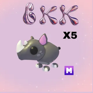 5x MEGA BLACK RHINO