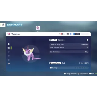 🌟6 IVs Shiny Alpha Battle Ready Vaporeon| Pokémon Legends: Z-A🌟