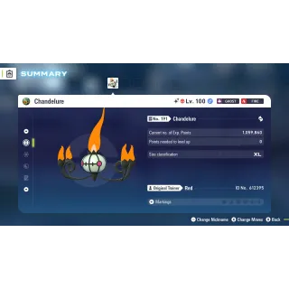 🌟6 IVs Shiny Alpha Battle Ready Chandelure | Pokémon Legends: Z-A🌟