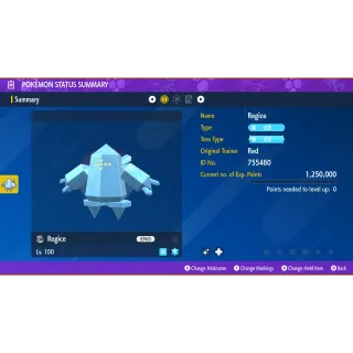 🌟6 IVs Shiny Regice | Pokémon Scarlet & Violet🌟