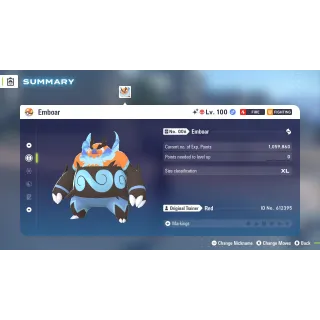 🌟6 IVs Shiny Alpha Battle Ready Emboar | Pokémon Legends: Z-A🌟