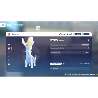 🌟6 IVs Shiny Alpha Battle Ready Aurorus| Pokémon Legends: Z-A🌟