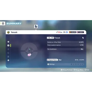 🌟6 IVs Shiny Alpha Yamask | Pokémon Legends: Z-A| Mega Dimension DLC🌟