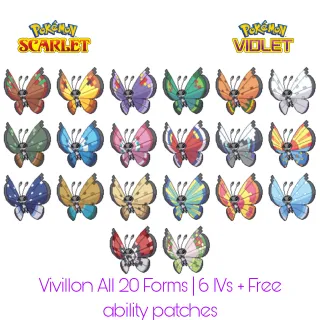 Vivillon ALL Forms Set| Pokémon Scarlet & Violet