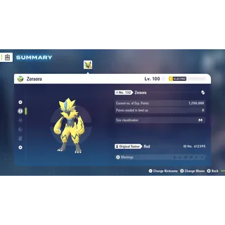 6 IVs Non-Shiny Battle Ready Zeraora | Pokémon Legends: Z-A | Mega Dimension DLC