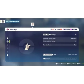 🌟6 IVs Shiny Alpha Battle Ready Mimikyu| Pokémon Legends: Z-A | Mega Dimension DLC🌟