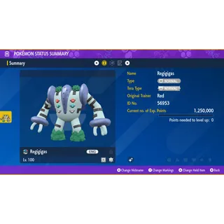 🌟6 IVs Shiny Regigigas | Pokémon Scarlet & Violet🌟