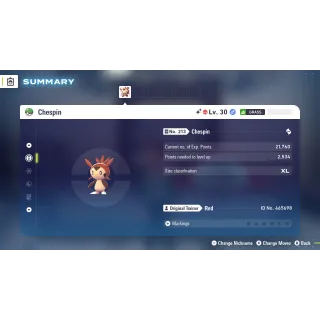 🌟6 IVs Shiny Alpha Chespin | Pokémon Legends: Z-A🌟