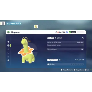 🌟6 IVs Shiny Alpha Battle Ready Meganium | Pokémon Legends: Z-A🌟