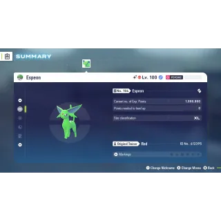 🌟6 IVs Shiny Alpha Battle Ready Espeon| Pokémon Legends: Z-A🌟