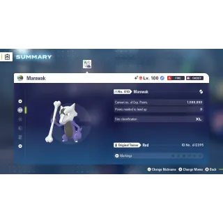 🌟6 IVs Shiny Alpha Battle Ready Alolan Marowak | Pokémon Legends: Z-A | Mega Dimension DLC🌟