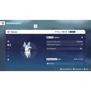 🌟6 IVs Shiny Alpha Battle Ready Sylveon| Pokémon Legends: Z-A🌟