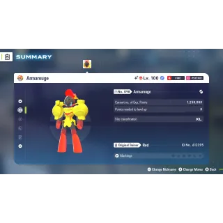 🌟6 IVs Shiny Alpha Battle Ready Armarouge| Pokémon Legends: Z-A | Mega Dimension DLC🌟