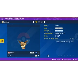 💟2025 Flying Tera Type Eevee Event | Pokémon Scarlet & Violet | Untouched💟