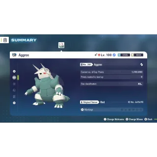 🌟6 IVs Shiny Alpha Battle Ready Aggron | Pokémon Legends: Z-A🌟