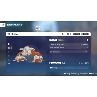 🔥6 IVs Non-Shiny Battle Ready Heatran| Pokémon Legends: Z-A | Mega Dimension DLC🔥