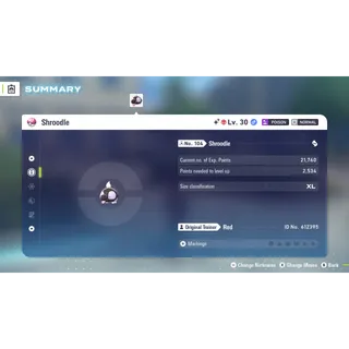 🌟6 IVs Shiny Alpha Shroodle| Pokémon Legends: Z-A| Mega Dimension DLC🌟