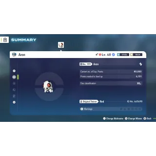 🌟6 IVs Shiny Alpha Aron | Pokémon Legends: Z-A🌟