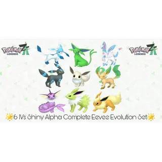 🌟6 IVs Shiny Alpha Complete Eevee Evolution Set | Pokémon Legends: Z-A🌟