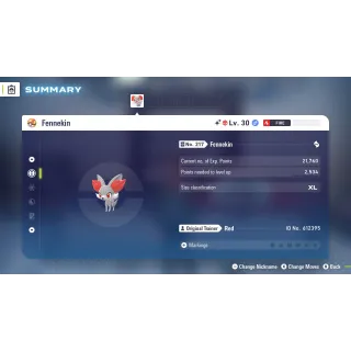 🌟6 IVs Shiny Alpha Fennekin | Pokémon Legends: Z-A🌟