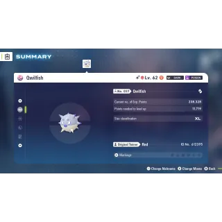 🌟6 IVs Shiny Alpha Qwilfish| Pokémon Legends: Z-A| Mega Dimension DLC🌟