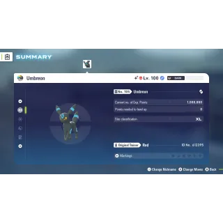 🌟6 IVs Shiny Alpha Battle Ready Umbreon| Pokémon Legends: Z-A🌟