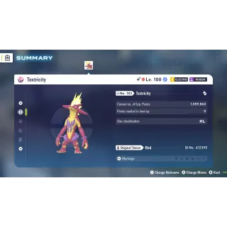 🌟6 IVs Shiny Alpha Battle Ready Toxtricity| Pokémon Legends: Z-A | Mega Dimension DLC🌟