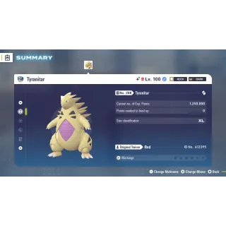 🌟6 IVs Shiny Alpha Battle Ready Tyranitar | Pokémon Legends: Z-A🌟