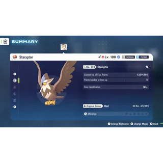 🌟6 IVs Shiny Alpha Battle Ready Staraptor | Pokémon Legends: Z-A🌟