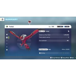 🌙6 IVs Non-Shiny Battle Ready Yveltal | Pokémon Legends: Z-A🌙