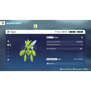 🌟6 IVs Shiny Alpha Battle Ready Scizor | Pokémon Legends: Z-A🌟