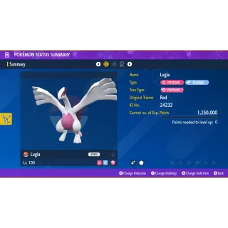🌟6 IVs Shiny Lugia|Pokémon Scarlet & Violet🌟