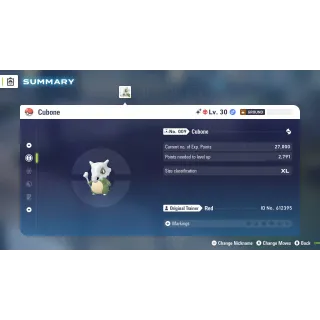 🌟6 IVs Shiny Alpha Cubone | Pokémon Legends: Z-A| Mega Dimension DLC🌟