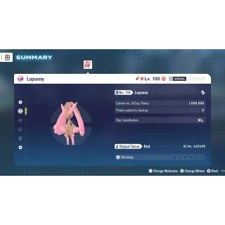 🌟6 IVs Shiny Alpha Battle Ready Lopunny | Pokémon Legends: Z-A🌟