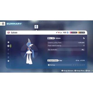 🌟6 IVs Shiny Alpha Battle Ready Gallade| Pokémon Legends: Z-A🌟