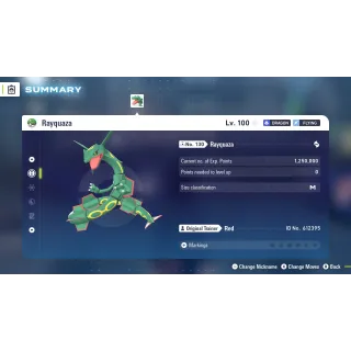 🐉6 IVs Non-Shiny Battle Ready Rayquaza| Pokémon Legends: Z-A | Mega Dimension DLC🐉