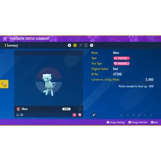 🌟6 IVs Shiny Mew | Pokémon Scarlet & Violet🌟