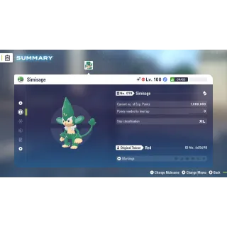 🌟6 IVs Shiny Alpha Battle Ready Simisage | Pokémon Legends: Z-A🌟