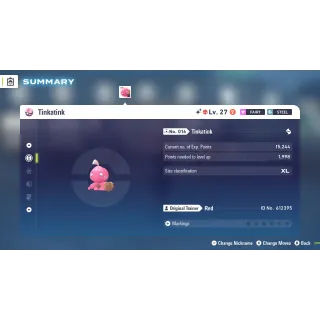 🌟6 IVs Shiny Alpha Tinkatink| Pokémon Legends: Z-A| Mega Dimension DLC🌟