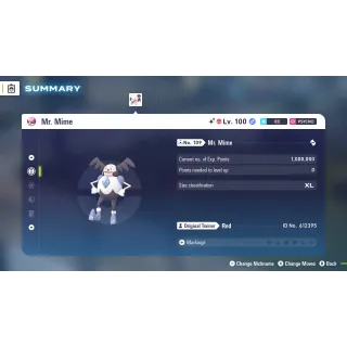 🌟6 IVs Shiny Alpha Battle Ready Mr.Mime| Pokémon Legends: Z-A | Mega Dimension DLC🌟