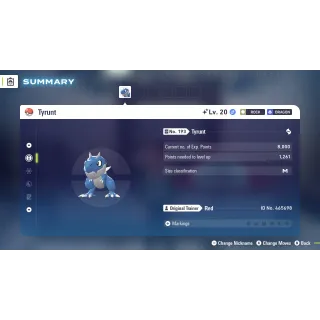 🌟6 IVs Shiny Alpha Tyrunt | Pokémon Legends: Z-A🌟