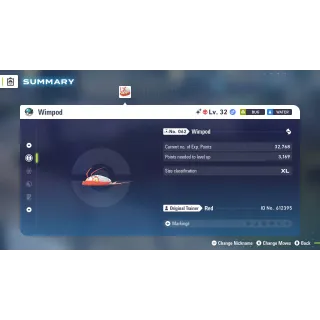 🌟6 IVs Shiny Alpha Wimpod | Pokémon Legends: Z-A| Mega Dimension DLC🌟