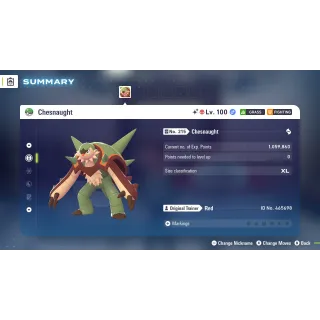 🌟6 IVs Shiny Alpha Battle Ready Chesnaught| Pokémon Legends: Z-A🌟