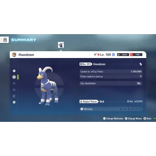 🌟6 IVs Shiny Alpha Battle Ready Houndoom| Pokémon Legends: Z-A🌟