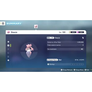 💎6 IVs Non-Shiny Battle Ready Diancie| Pokémon Legends: Z-A💎