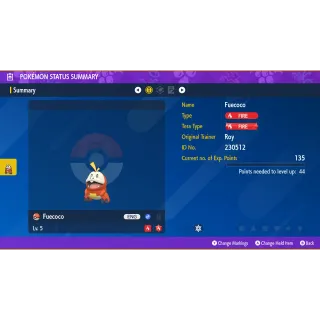 🔥2024 Roy's Fuecoco Event| Pokémon Scarlet & Violet | Untouched🔥