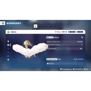 🌟6 IVs Shiny Alpha Battle Ready Altaria| Pokémon Legends: Z-A🌟