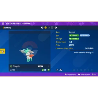 🌟Shiny Sky Form Shaymin - Battle Ready🌟| Pokémon Scarlet & Violet 