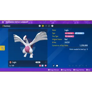 🌟6 IVs Shiny Battle Ready Lugia | Pokémon Scarlet & Violet🌟