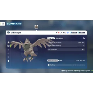 🌟6 IVs Shiny Alpha Battle Ready Corviknight| Pokémon Legends: Z-A | Mega Dimension DLC🌟